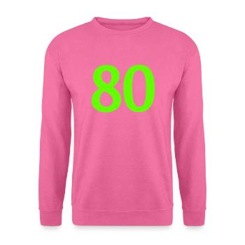 Number 80 - Unisex Sweatshirt - pink - Front