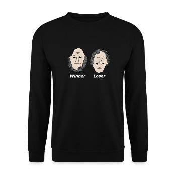 Winner Loser white - Unisex Sweatshirt - black - Front - Alina (178cm) & Michal (187cm)