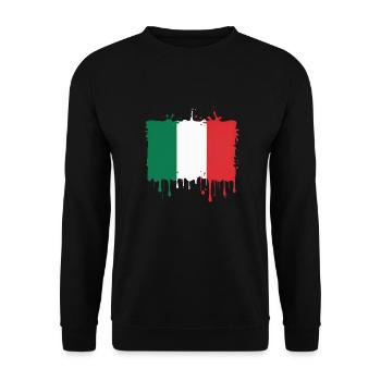 DRAPEAU ITALIEN DRAPEAU ITALIE - Sweat-shirt Unisexe - noir - Devant - Alina (178cm) & Michal (187cm)