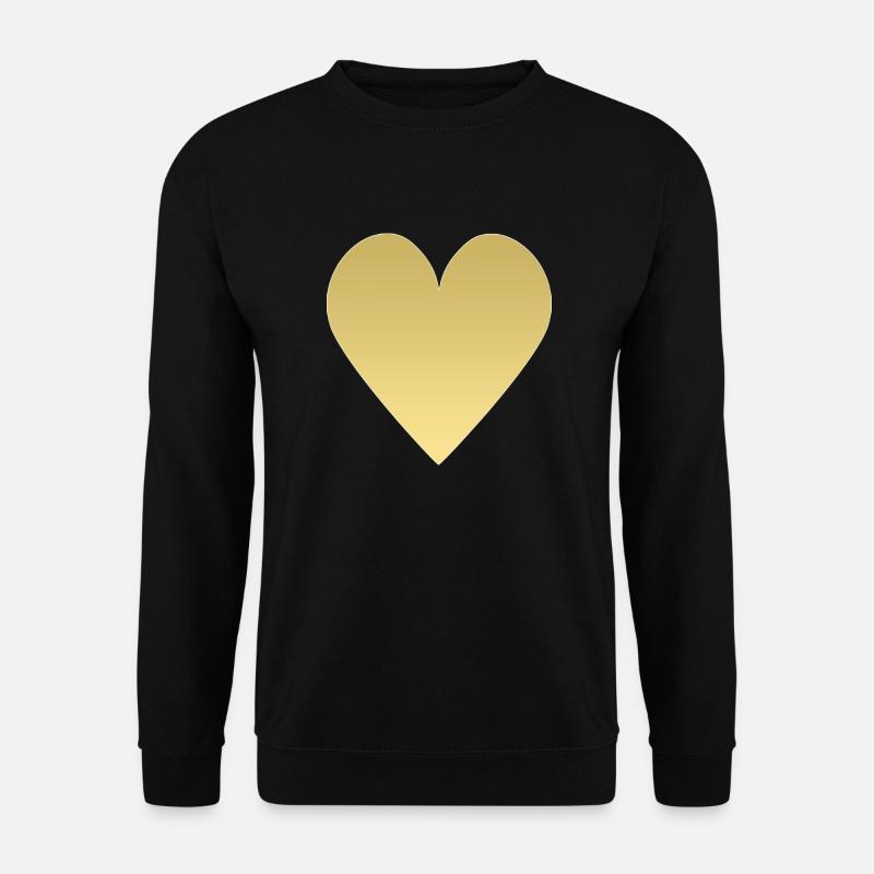 Herz aus Gold - Unisex Pullover - Schwarz