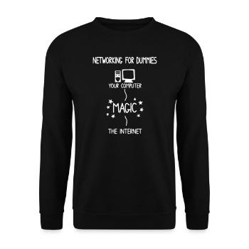 Internet Computer Netzwerk - Unisex Pullover - Schwarz - Vorne - Alina (178cm) & Michal (187cm)