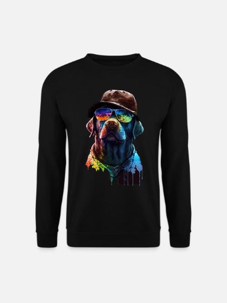 Labrador Hund Dog Hundehalter Labbi Gassi - Unisex Pullover - Schwarz