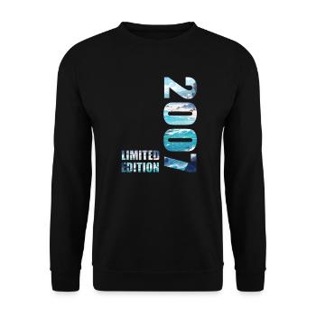 2007. Limited Edition T-Shirt Birthday Idea - Unisex Sweatshirt - black - Front - Alina (178cm) & Michal (187cm)
