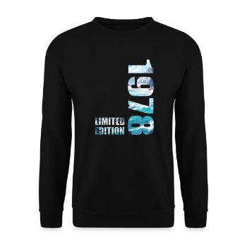1978. Idée d’anniversaire T-Shirt en édition limitée - Sweat-shirt Unisexe - noir - Devant - Alina (178cm) & Michal (187cm)