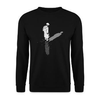 Confused Graphic Art - Unisex Sweatshirt - black - Front - Alina (178cm) & Michal (187cm)