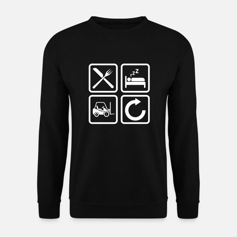 Staplerfahrer Gabelstapler Gabelstaplerfahrer - Unisex Pullover - Schwarz