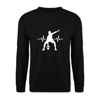 GYM TRAINING - Unisex Pullover - Schwarz - Vorne - Alina (178cm) & Michal (187cm)