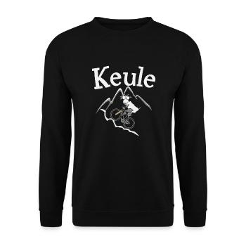 Keule Bergziege Mountainbike - Unisex Pullover - Schwarz - Vorne - Alina (178cm) & Michal (187cm)
