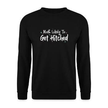 Bachelorette Fiesta Vegas Trip Gang Gruppe - Unisex Pullover - Schwarz - Vorne - Alina (178cm) & Michal (187cm)