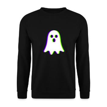 EDM Trikolor - Kleiner Geist - Glitch - Rave style - Unisex Pullover - Schwarz - Vorne - Alina (178cm) & Michal (187cm)