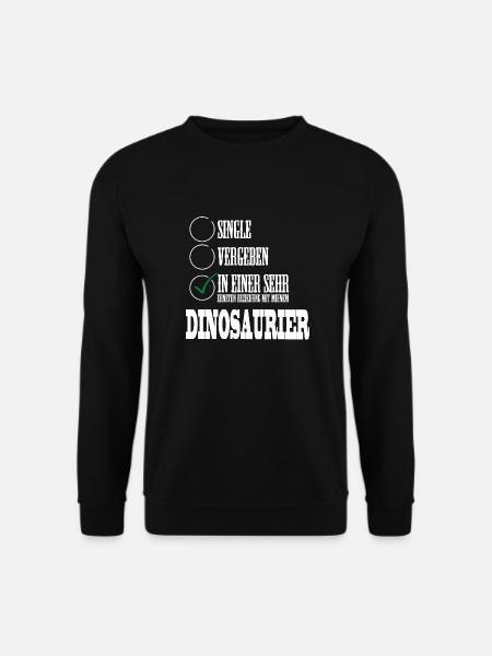 In einer Beziehung mit meinem Dino - Unisex Pullover - Schwarz