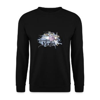 shirt unicorn princess proofed virgin blue-gray - Unisex Sweatshirt - black - Front - Alina (178cm) & Michal (187cm)