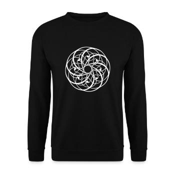 Forme de cercle vectoriel Mandala - Sweat-shirt Unisexe - noir - Devant - Alina (178cm) & Michal (187cm)
