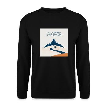 The Journey is the reward - Unisex Pullover - Schwarz - Vorne - Alina (178cm) & Michal (187cm)