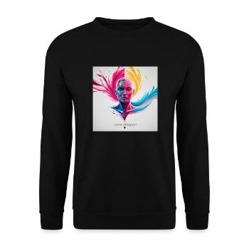 Evolve or repeat - Unisex Pullover - Schwarz - Vorne - Alina (178cm) & Michal (187cm)