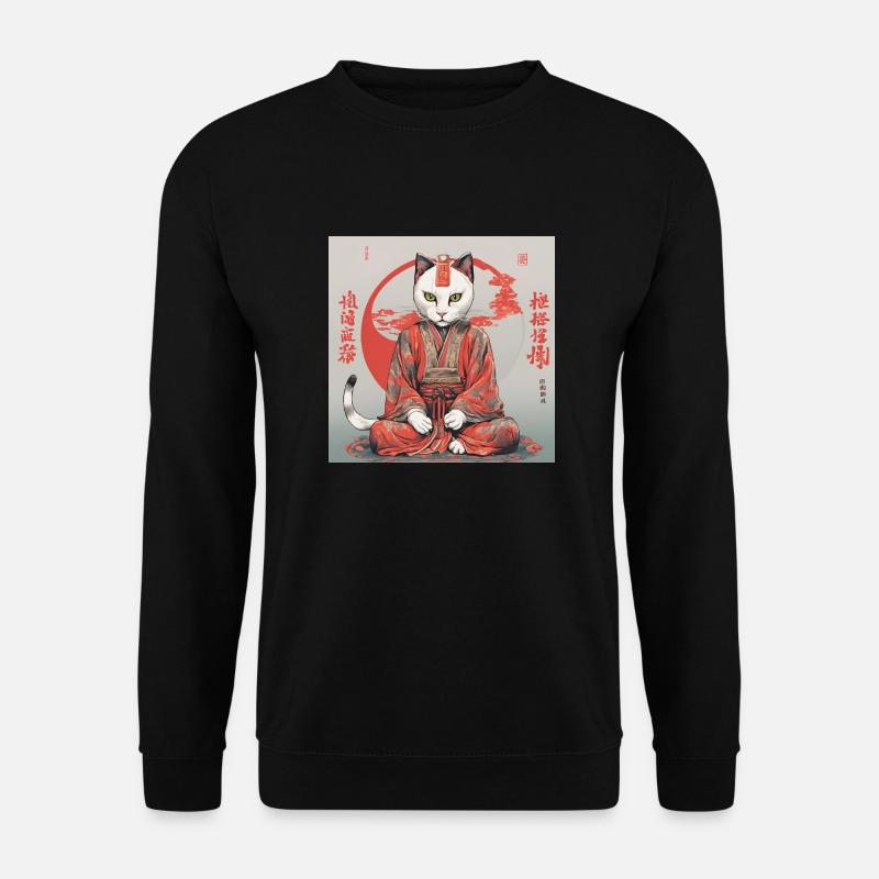 Kun Fu Katze - Unisex Pullover - Schwarz