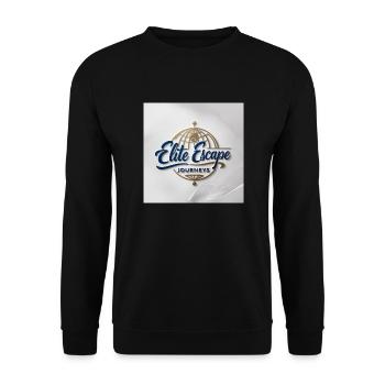 Luxuriöses Logo für Elite-Fluchtreisen - Unisex Pullover - Schwarz - Vorne - Alina (178cm) & Michal (187cm)