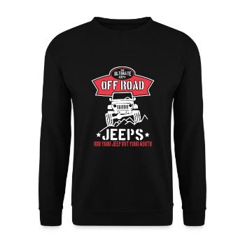 Off Road Jeep1 - Unisex Pullover - Schwarz - Vorne - Alina (178cm) & Michal (187cm)