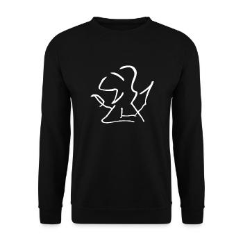 Knight Cartoon Fantasy Monster Logo Dessin - Sweat-shirt Unisexe - noir - Devant - Alina (178cm) & Michal (187cm)