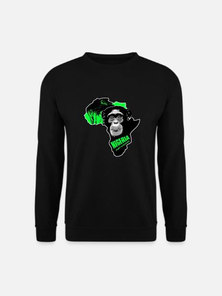 Nigeria - Chimpanzés - Sweat-shirt Unisexe - noir
