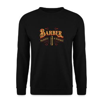 Coiffeur - Sweat-shirt Unisexe - noir - Devant - Alina (178cm) & Michal (187cm)