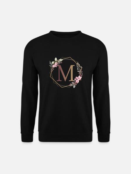 M umgeben von Blumen - Unisex Pullover - Schwarz