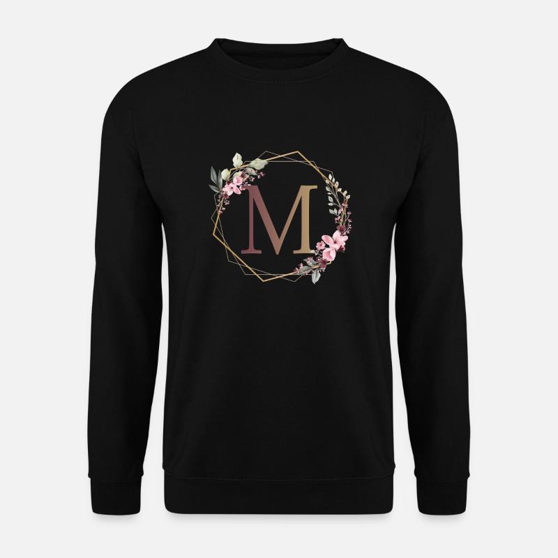 M umgeben von Blumen - Unisex Pullover - Schwarz
