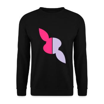 Two halves head rabbit, one half twisted - Unisex Sweatshirt - black - Front - Alina (178cm) & Michal (187cm)