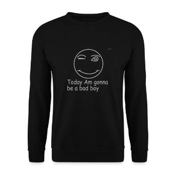 Bad boy #2 - Unisex Sweatshirt - black - Front - Alina (178cm) & Michal (187cm)
