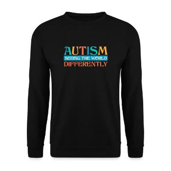 L’autisme voit le monde différemment - Sweat-shirt Unisexe - noir - Devant - Alina (178cm) & Michal (187cm)