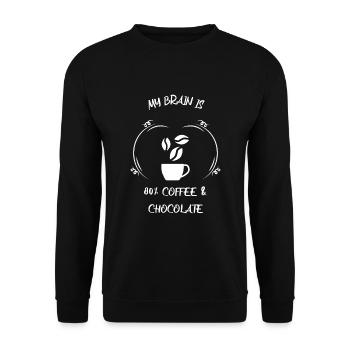 Coffee, espresso, coffee & chocolate - Unisex Sweatshirt - black - Front - Alina (178cm) & Michal (187cm)