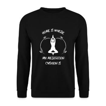 Meditaion - Unisex Pullover - Schwarz - Vorne - Alina (178cm) & Michal (187cm)