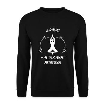 Meditaion - Unisex Pullover - Schwarz - Vorne - Alina (178cm) & Michal (187cm)