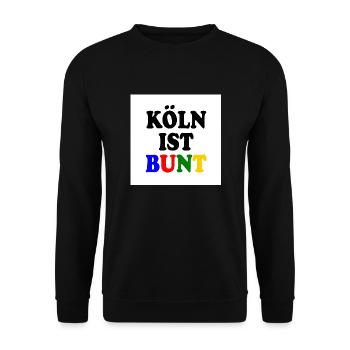 Cologne is colourful - Unisex Sweatshirt - black - Front - Alina (178cm) & Michal (187cm)