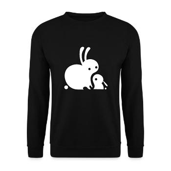 Lapin Lapin Lapin - Sweat-shirt Unisexe - noir - Devant - Alina (178cm) & Michal (187cm)