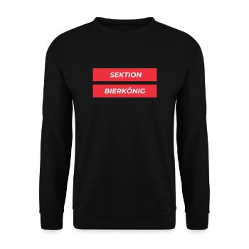 Sektion Bierkönig Fun Shirt - Unisex Pullover - Schwarz - Vorne - Alina (178cm) & Michal (187cm)