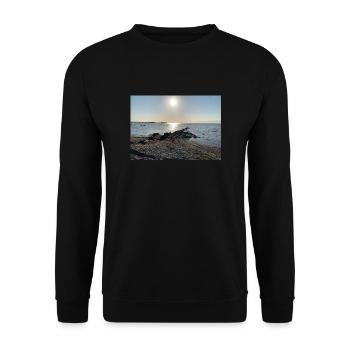Baltic Sea with sun - Unisex Sweatshirt - black - Front - Alina (178cm) & Michal (187cm)
