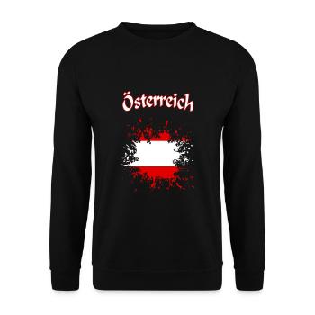 Österreich - Unisex Pullover - Schwarz - Vorne - Alina (178cm) & Michal (187cm)
