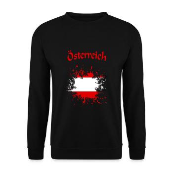 Österreich Austria österreich austria - Unisex Pullover - Schwarz - Vorne - Alina (178cm) & Michal (187cm)