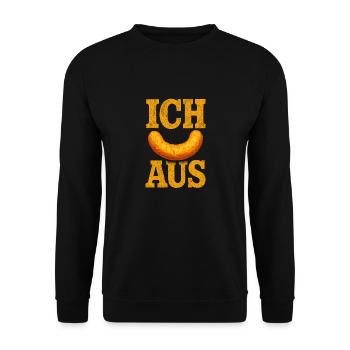 Lustiger Spruch Humor Ich Flip Aus Geschenkidee - Unisex Pullover - Schwarz - Vorne - Alina (178cm) & Michal (187cm)