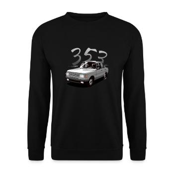 Wartburg 353 - Unisex Sweatshirt - black - Front - Alina (178cm) & Michal (187cm)