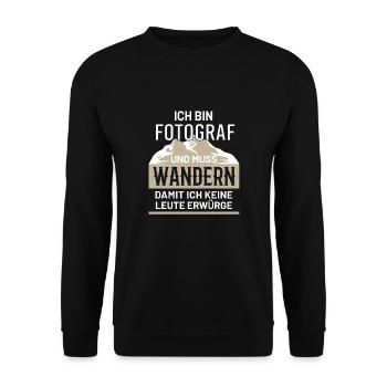 Fotograf Wandern - Sweat-shirt Unisexe - noir - Devant - Alina (178cm) & Michal (187cm)
