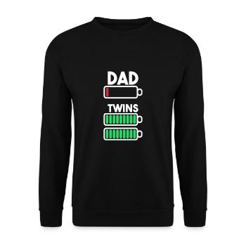 Zwillinge - Unisex Pullover - Schwarz - Vorne - Alina (178cm) & Michal (187cm)