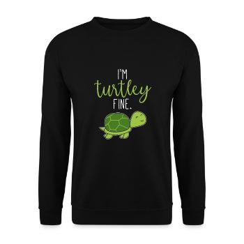 Tortue Tortue paroles de zoo mignons drôle cool - Sweat-shirt Unisexe - noir - Devant - Alina (178cm) & Michal (187cm)