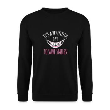 dentist - Unisex Sweatshirt - black - Front - Alina (178cm) & Michal (187cm)