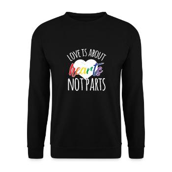 lgBT - Sweat-shirt Unisexe - noir - Devant - Alina (178cm) & Michal (187cm)