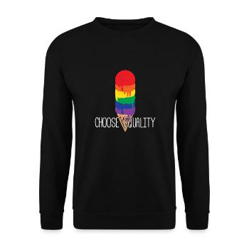 lgBT - Sweat-shirt Unisexe - noir - Devant - Alina (178cm) & Michal (187cm)