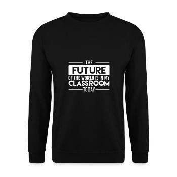 professeur - Sweat-shirt Unisexe - noir - Devant - Alina (178cm) & Michal (187cm)