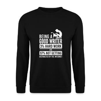 journalist - Unisex Sweatshirt - black - Front - Alina (178cm) & Michal (187cm)