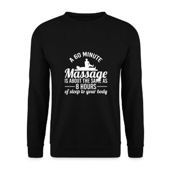 Physiotherapist Massage Masseur Physio Massage - Unisex Sweatshirt - black - Front - Alina (178cm) & Michal (187cm)
